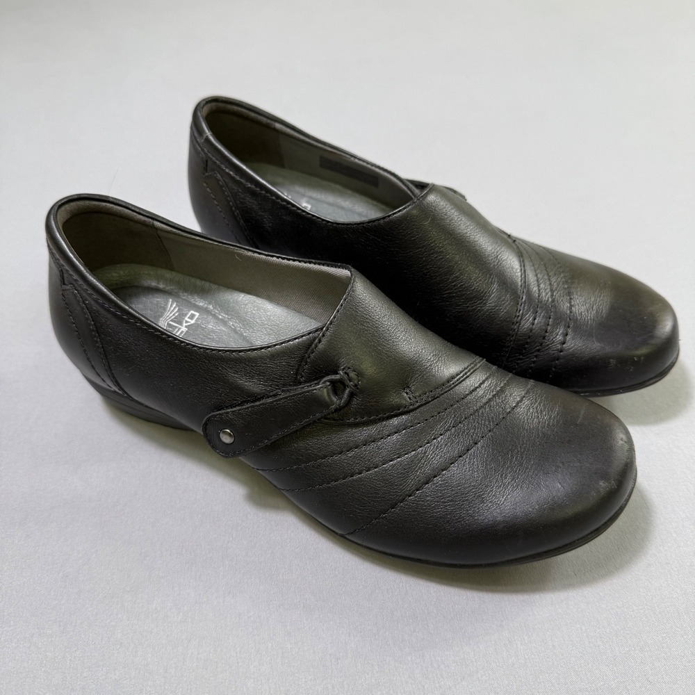 Dansko Franny Slip On Loafers Womens 37 (7 US) Black Leather Professional